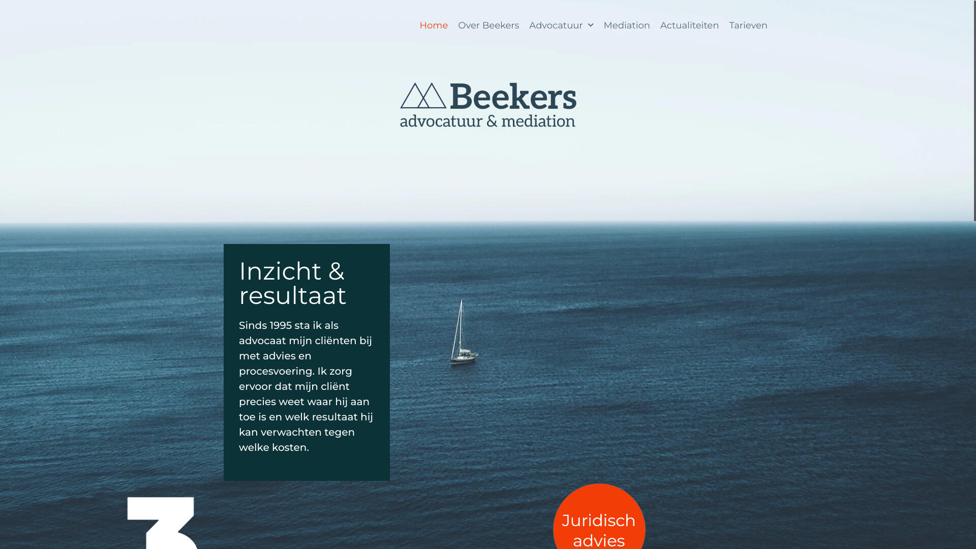 Beekers Advocatuur Homepage van de nieuwe freestyle website Beekers Advocatuur