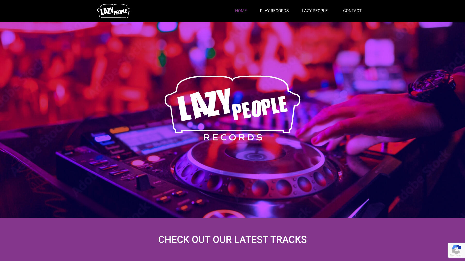 Lazy People Homepage van de nieuwe website van Lazy People